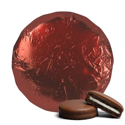 20 Pcs Foil Wrapped Chocolate Covered Oreo Cookies Maroon Candy Party Favors