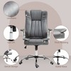 Kumasinova PU Leather Executive Office Chair with Padded Flip-up Arms,Ergonomic Office Desk Chair with Adjustable Height and Tilt Function - 3 of 4