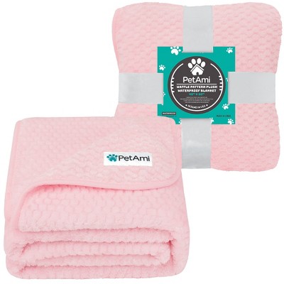 Large Baby Pink Waterproof Fleece Pet Blanket