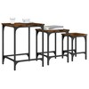 vidaXL Nesting Coffee Tables 3 pcs Smoked Oak Engineered Wood - 4 of 4