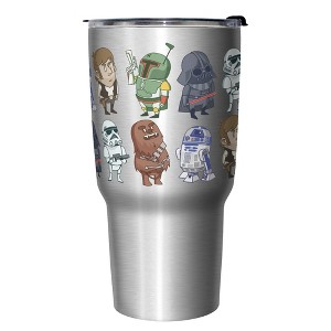 Star Wars Cute Cartoon Characters Stainless Steel Tumbler w/Lid - 1 of 3
