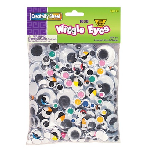 Creativity Street Peel & Stick Wiggle Eyes Assorted 7mm to 15mm 100/Pkg-Black