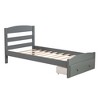 CAVINAS Twin Size Rustic Platform Bed Frame with Storage Drawers & Wood Slat Support,No Box Spring Needed - 4 of 4