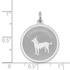 Black Bow Jewelry Sterling Silver Laser Etched Chihuahua Dog Pendant, 19mm - 4 of 4