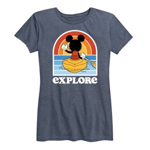 Women's - Disney - Mickey Kayak Explore Short Sleeve Graphic T-Shirt - 1 of 4