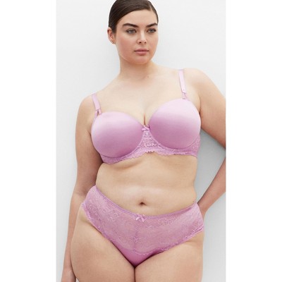 Women's Plus Size Caitlin Contour Bra - purple rose | CITY CHIC