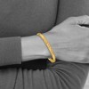 Black Bow Jewelry 6.5mm, 14k Yellow Gold, Diamond Cut Fancy Hinged Bangle Bracelet - 3 of 4