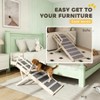 TopComfy Foldable Pet Step and Ramp with Side Rails 4 Adjustable Heights Non-Slip Carpet Pine Wood for Dogs Cats Bed Sofa, Gray, 27.17"*18.5"*5.51" - 3 of 4