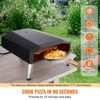 VEVOR Outdoor Pizza Oven, 13" Gas Fired Pizza Maker, Portable Outside Pizza Grill with Thickened Cordierite Pizza Stone, Waterproof Cover - 3 of 4