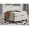 Signature Design by Ashley Contemporary Mahoney Oversized Accent Ottoman Chenille Pebble - 2 of 4