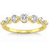 Pompeii3 3/4Ct Graduated Diamond Anniversary Wedding Ring 14k Gold Lab Created - 4 of 4
