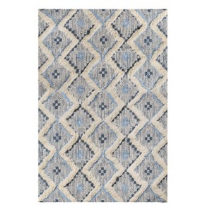 Hand-Tufted Printed Diamond Geometric Cotton-Wool Blend Indoor Area Rug by Blue Nile Mills - 1 of 4