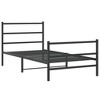 vidaXL Metal Bed Frame with Headboard and FootboardBlack 39.4 in.x78.7 in. - 2 of 4