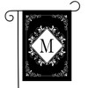 Briarwood Lane Everyday Double Sided Garden Flag 12x18 For Outdoor Black and White Monogram M Garden Flag Flags For Outside - 2 of 4