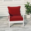 WestinTrends Avalon White Outdoor Modern HDPE Patio Club Chair with Deep Seat Cushions - 2 of 4