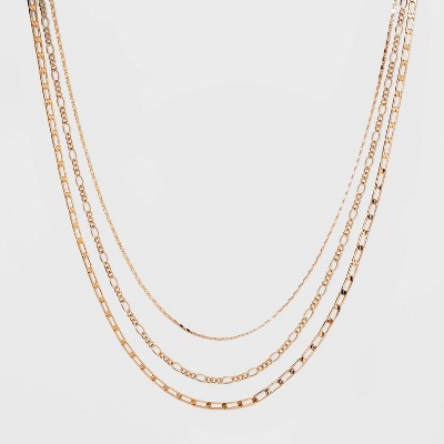 Multi-Strand Link Chain Necklace - A New Day&#8482; Gold