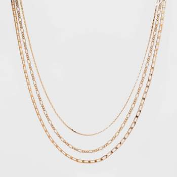 Multi-Strand Link Chain Necklace - A New Day™ Gold