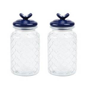 Sharp Chef Glass Airtight Storage Jar with Handpainted Ceramic Lid, Glass Food Storage Jars - 1 of 3
