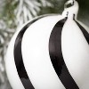 Sullivans Black Striped Ornament Multicolor 4.5"H Glass Set of 3 - 2 of 2