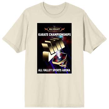 Cobra Kai Karate Champions All Valley Sports Arena Men's Natural Graphic Tee