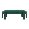 Sapphtopaz Modern Ottoman Bench with Velvet Upholstered Oval Vanity Stool with Sturdy Frame Comfy End of Bed Bench for Living Room, Entryway - 3 of 4