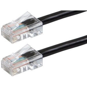 Monoprice Cat5e Ethernet Patch Cable - 100 Feet - Black | RJ45 Stranded 350Mhz UTP Pure Bare Copper Wire 24AWG - Zeroboot - 1 of 2