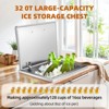 Drop in Ice Chest, Stainless Steel Commercial Ice Bin with Hinged Cover, Outdoor Kitchen Ice Bar for Drinks - 4 of 4
