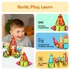 PICASSO-TILES Magnetic Tiles For Kids, Travel Size 24PCS Construction STEM Building Blocks Educational Toy - 2 of 4