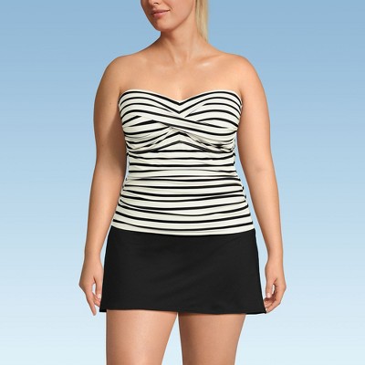 Lands' End Women's Bandeau Tankini Swimsuit Top