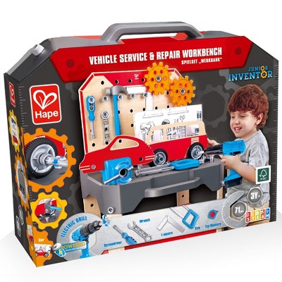 Junior Inventor Wooden Vehicle Service & Repair Workbench