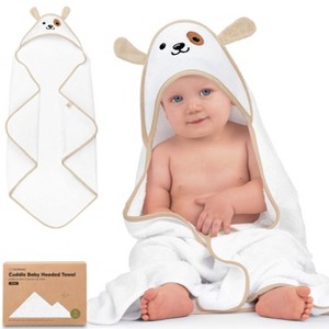KeaBabies Cuddle Baby Hooded Towel, Organic Baby Bath Towel, Hooded Baby Towels, Baby Beach Towel for Newborn, Kids - 1 of 4