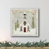 Courtside Market Snow Church 8x8 Framed Art Board - 2 of 2
