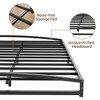 Low bed frames, metal platform single bed frames, heavy-duty low bed frames, springless mattresses, mattress bases with steel ribs for support. - 3 of 4