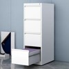 Vynxaria 4-Drawer Vertical File Cabinet with Lock, Metal Storage for A4/Legal/Letter Size Files, Narrow Design, Assembly Required for Home/Office. - 4 of 4