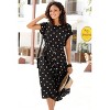 LASCANA Women's Belted Polka Dot Dress - image 2 of 4