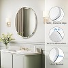 20x28 Inch Oval Frameless Bathroom Mirror, Beveled Edge for Over Sink and Vanity Placement - 3 of 4