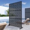 PexFix 72 in. H x 47 in. W Outdoor Metal Privacy Screen Garden Fence Rectangular Pattern Wall Applique - 2 of 4