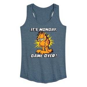 Women's - Garfield - It's Monday Garfield Graphic Racerback Tank - 1 of 4