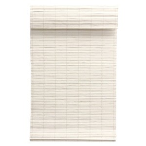 Radiance Brooklyn Cordless White Distressed Bamboo Roman Shade - 1 of 4