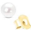 14K Gold Saltwater Akoya Cultured Pearl Stud Earrings - 3 of 4