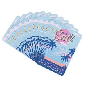 Dicksons Be The Salt - Matthew 5:13, Blue 3.8 x 2.5 Inch Laminated Cardstock Pocket Card Bookmark; Pack of 12 - 1 of 3