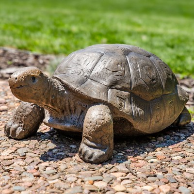 Talia the Tortoise 29" Brown Glass Fiber Reinforced Concrete Garden Statue