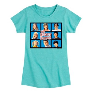 Girls' - The Brady Bunch - Classic Hollywood Squares Fitted Short Sleeve Graphic T-Shirt - 1 of 4
