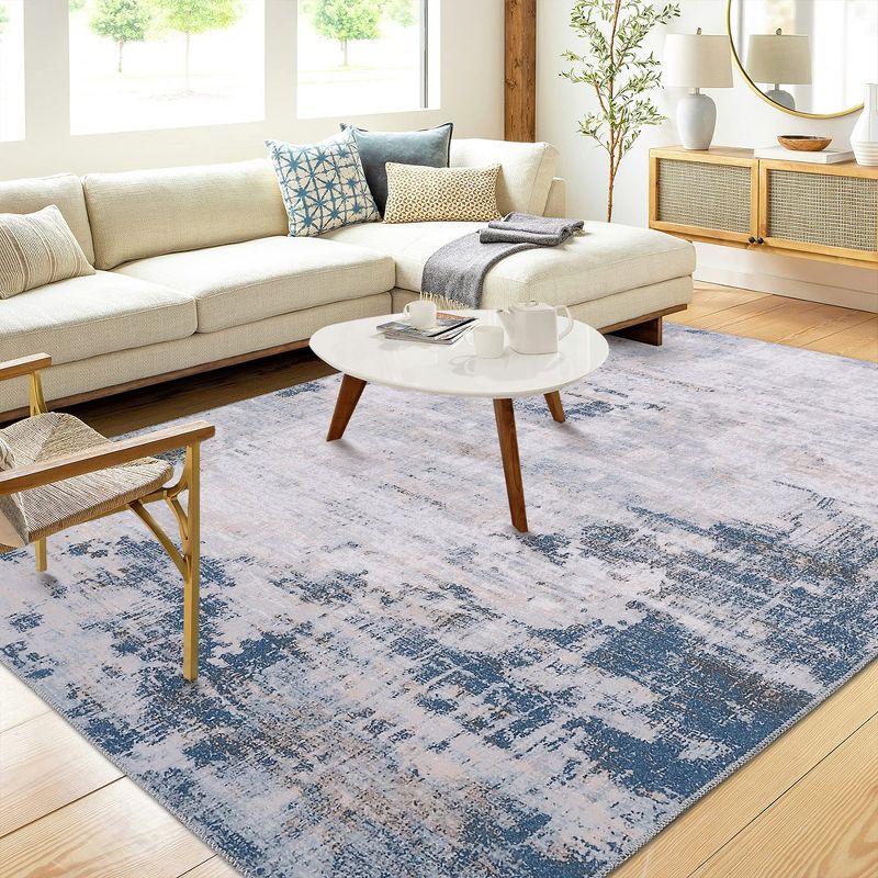 WhizMax Area Rug Abstract Rug Distressed Mat Throw Floor Carpet for Bedroom Living Room, 1 of 11