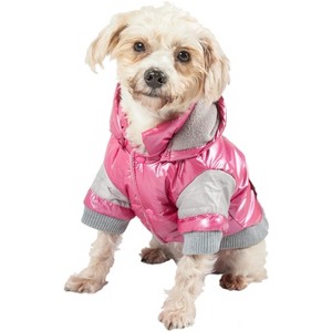 Pet Life (R) Vintage Aspen 3M Insulated Sporty Ski Dog Jacket with Removable Hood - 1 of 4