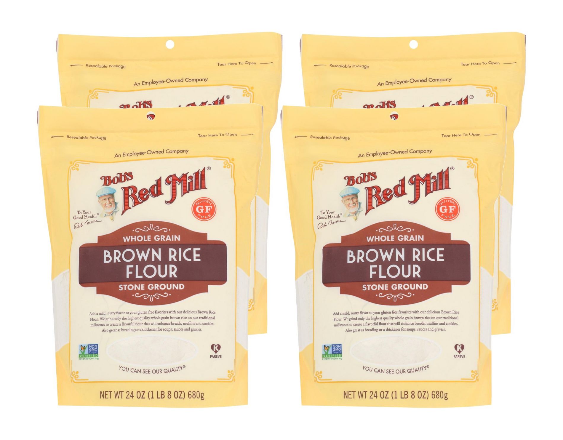 Bob's Red Mill Gluten Free Brown Rice Flour - Case of 4/24 oz