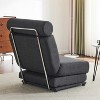 CIPACHO Single Sofa Chair Foldable Single Sofa Bed with Pillow,Portable Foldable Sofa Bed,Leisure Sofa Chair,Easy to Store,Dark Grey - 3 of 4