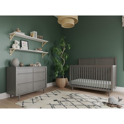 Child Craft Surrey Hill Crib, Dresser and Chest Nursery Set, 3-Piece, Includes 4-in-1 Convertible Crib, Dresser, and Chest