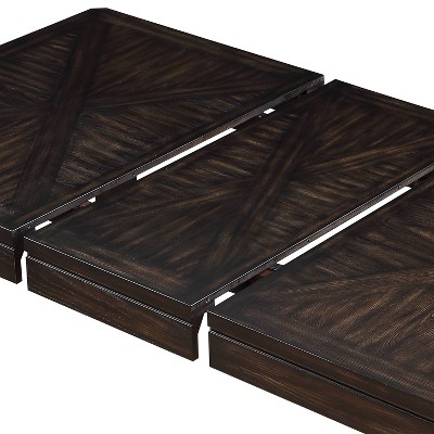 Espresso 7-Piece Dining Set with Ladderback Chairs