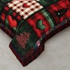 Luupatchy Christmas Plaid Chrismax Tree & Heart Comforter Bedding Set with 1 Comforter 2 Pillowcase - 2 of 4
